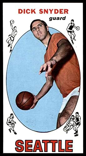 1969 Topps 73 Dick Snyder Seattle Supersonics (Basketbol Kartı) ESKİ / MT Supersonics Davidson
