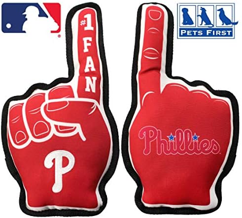 MLB Philadelphia Phillies En iyi Spor Köpek Oyuncağı, Kırmızı, 14 x 5