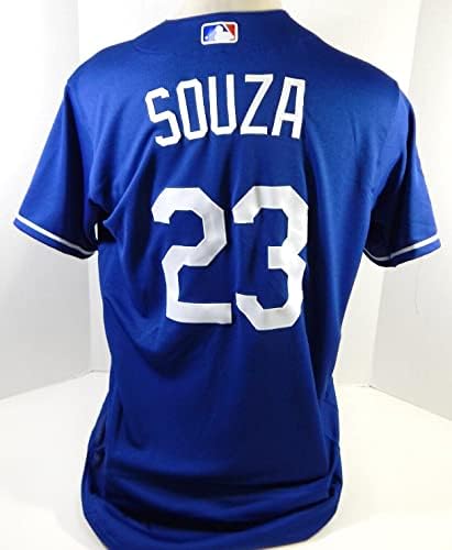 2021 Los Angeles Dodgers Steven Souza Jr. 23 Oyun Verilmiş Mavi Forma 2 20 P 37-Oyun Kullanılmış MLB Formaları