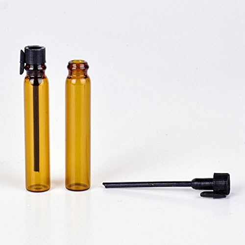 Enslz Amber Cam Mini Parfüm Örnek Şişesi 100 Adet Şişeler Doldurulabilir Boş Seyahat Kozmetik Sıvı Yağ Koku Ambalaj Şişeleri