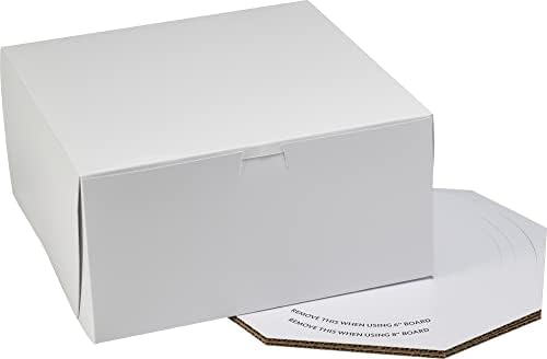 DecoPac Düğün Pastası Kutusu, Kekler için Düğün Pastası Taşıyıcı - 10 x 10 x 5