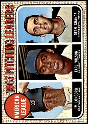 1968 Topps 10 KOR AL Atış Liderleri Dean Chance/Jim Lonborg/Earl Wilson Red Sox/Kaplanlar/ikizler (Beyzbol Kartı) (Lonborg