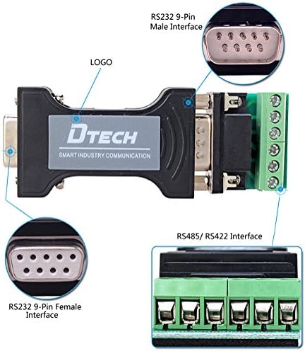 DTECH RS232 to RS485 / RS422 Seri Haberleşme Veri Dönüştürücü Adaptör Mini Boy