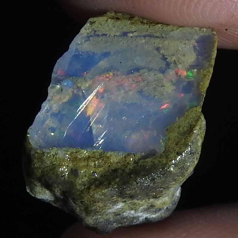 Jewelgemscraft™ 06.30 Ct. Ultra Yangın Ham Opal Taş, Doğal Kaba, Taş Kristalleri, Etiyopya Opal Kaya, Takı Yapma Malzemeleri,