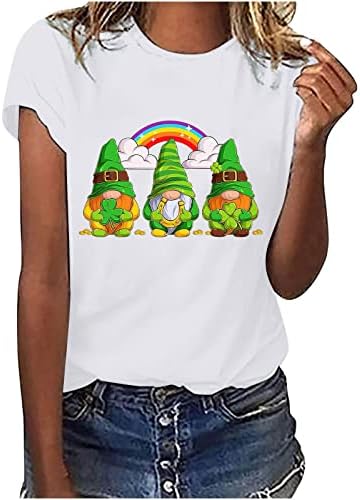 Sonbahar Yaz Üst T Shirt Bayan Giyim Moda Pamuk Ekip Boyun Grafik Aziz patrick Günü Üst N2 N2