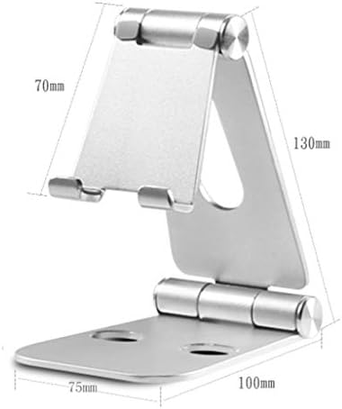 WPYYI Gümüş Alüminyum Alaşımlı Cep Telefonu Tutacağı, Metal Cep Telefonu Tutacağı Modern Katlanabilir Tasarım