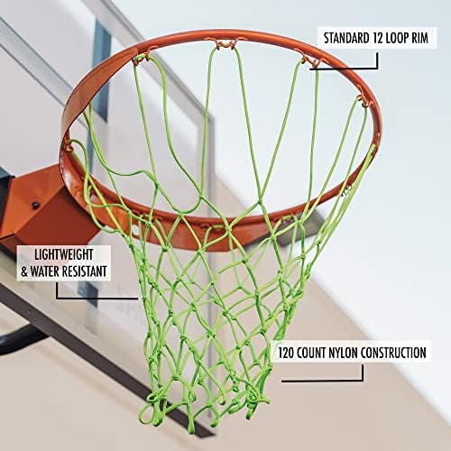 Topu Spor basketbol potası ağı Değiştirme - Standart 12 Döngü Jant Fit - İç/Dış Mekan için