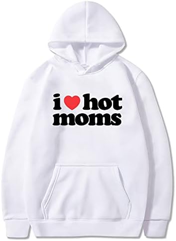 Seviyorum Sıcak Anneler Hoodie Seviyorum Sıcak Babalar Kazak Uzun Kollu Streetwear Kadın Erkek Çift Elbise
