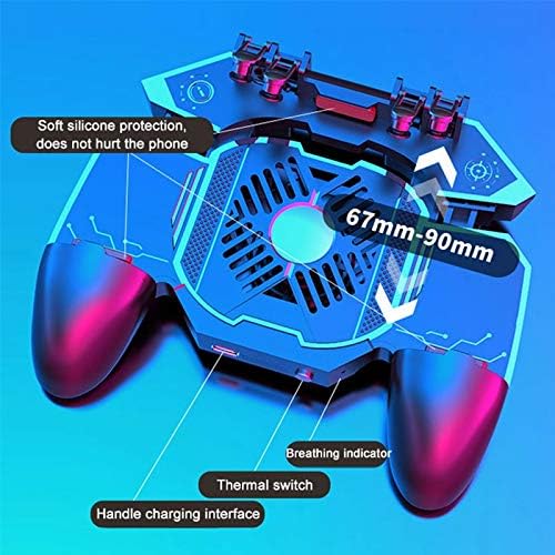 YLHXYPP Yeni PUBG Gamepad Kavrama Taşınabilir Şarj Cihazı ile Soğutma Fanı PUBG Mobil Denetleyici Altı Parmak L1R1 Oyun Tetik