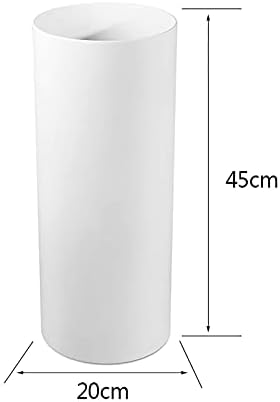 LXDZXY Şemsiye Standları, Depolama Kovası Ekran Standı Silindirik Şemsiye Tutucu Depolama Rafı, Beyaz, Pvc-202045Cm