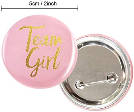 Cinsiyet Reveal Düğme Pimleri 50 Adet, takım Erkek Kız Düğme Pimleri Bebek Duş Pembe mavi Düğme Pin Bebek Duş Parti İyilik