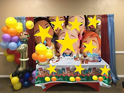 Karikatür Drama fotoğraf arka fonu 5x3ft ve Masa Örtüsü 86x51 inç Çocuklar 1st 2nd 3rd Mutlu Doğum Günü Dekorasyon Fotoğraf