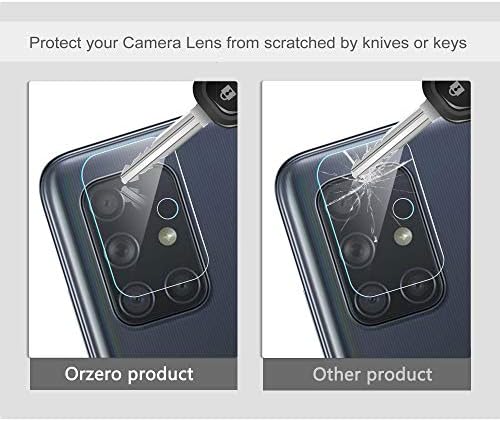 Orzero (4 Paket) Samsung Galaxy A71 için Uyumlu, Kamera Lens Koruyucu, Esnek Cam (Temperli Cam Değil) (2.5 D Ark Kenarları),