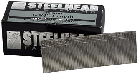 Steelhead STB18134SS 18 Ayar 1-3 / 4 inç Paslanmaz Çelik Brad Çiviler, 5.000 Paket