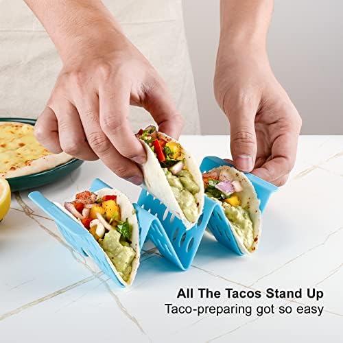 6 Veya 4'lü Renkli Büyük Taco Tutucular, Premium Taco, Her Biri 3 Taco veya 2 Taco anlamına Gelir, Taco Tutucu Standı, Taco