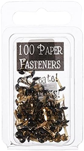 Yaratıcı İzlenimler 90102 Mini Boyalı Metal Kağıt Bağlantı Elemanları 100/Pkg-Yuvarlak / Siyah