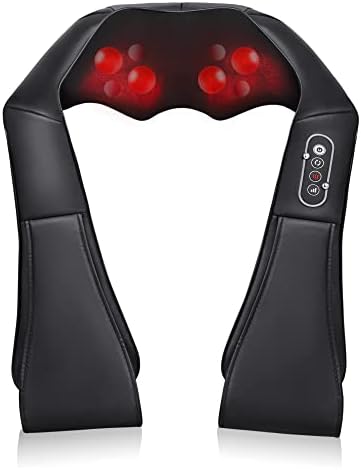Yatıştırıcı ısı ile Kebor boyun ve sırt masajı, Shiatsu omuz elektrikli masaj 3D derin doku yoğurma masajları kas ağrısı
