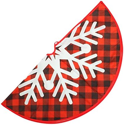 ISMARLAMA Noel Ağacı Etek Beyaz Halı Sepeti Dekor Süsler Kırmızı 1 adet Noel Ağacı Mat Noel Ağacı Yaka Noel Ağacı Battaniye