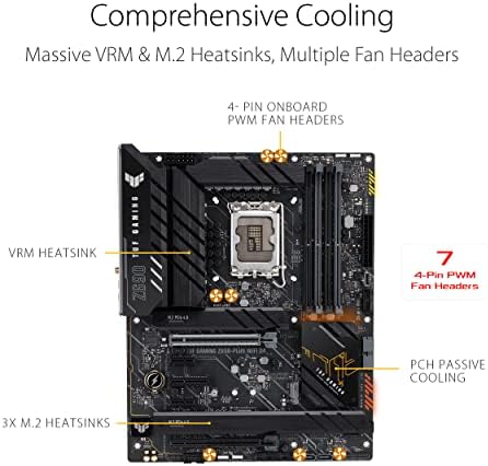ASUS TUF OYUN Z690-PLUS WIFI D4 Intel LGA 1700 ATX Anakart DDR4, PCIe 5.0, 4xM.2, WıFı 6, 2,5 Gb Ethernet, HDMI DP USB-C