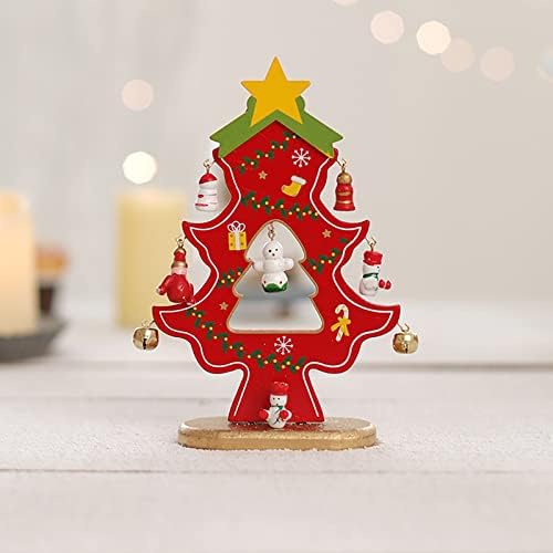 XIOS Noel Dekorasyonu 2022 Yapay Noel Ağacı DIY Mini Noel Ağacı Masaüstü Ahşap Noel Ağacı Dekorasyonu Noel Çocuk Dekorasyonu