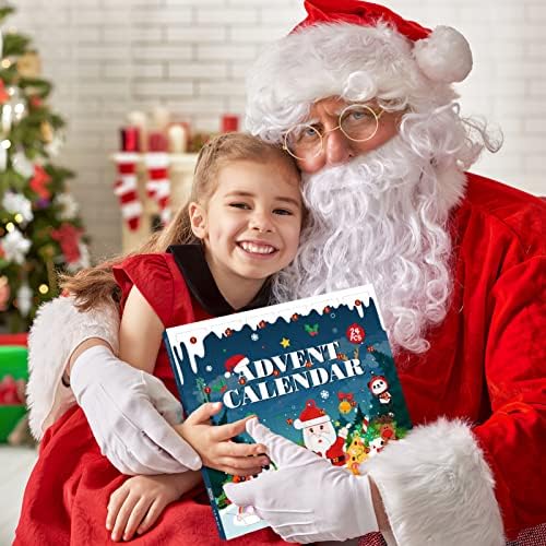 NUOBESTY 24 pcs Noel Geri Sayım Anahtarlıklar Advent Takvimi ile Zarif oyuncak bebek anahtarlıklar Noel Ağacı Asılı Kolye