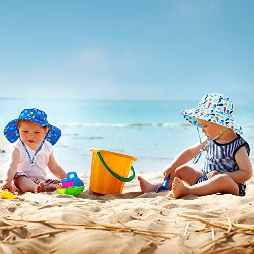 3 Parça Bebek Ayarlanabilir İpli Güneş Şapka Geniş Ağız Kova Şapka Güneş Koruma Şapka Toddler Yaz