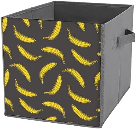 Sarı Muz Büyük Küpler eşya kutuları Katlanabilir kanvas saklama kutusu dolap düzenleyiciler Raflar için