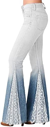 Kadınlar Zarif Alevlendi Pantolon Geniş Bacak Palazzo Pantolon Yüksek Bel Uzun Pantolon Degrade Desen Baskılı Pantolon