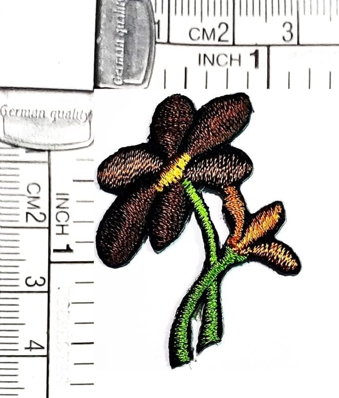 Kleenplus Mini Kahverengi Kır Çiçeği Demir on Yamalar Faaliyetleri İşlemeli Logo Giydirin Kot Ceketler Şapkalar Sırt Çantaları