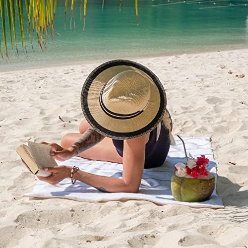 Arkwrıght Las Rayas Plaj Havlusu - (4'lü Paket) %100 Ring Spun Pamuklu Yumuşak Çabuk Kuruyan Beyaz Banyo Havlusu, Otel, Tatil