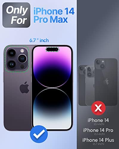Standlı iPhone 14 Pro Max için Silverback, Dahili Kamera Kapaklı MagSafe Uyumlu Kılıf, iPhone 14 Pro Max için Manyetik Telefon