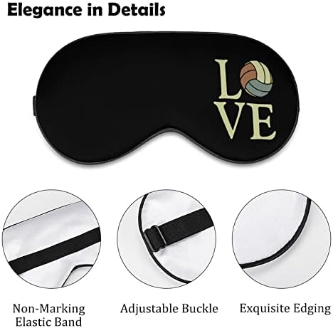 Voleybol Aşk Uyku Körü Körüne Maskesi Sevimli göz bandı Komik Gece Kapağı Ayarlanabilir Kayış ile Kadın Erkek için