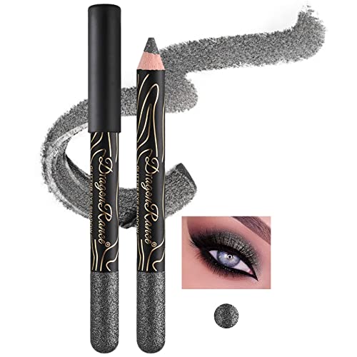 Xıahıum Glitter Göz Farı ve Eyeliner Kalem Pırıltılı Uzun Ömürlü Kolay Renk Pürüzsüz 2 in 1 Renkli Göz makyaj kalemi