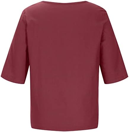 Tees Kadınlar için Trendy Yaz Bayan Yarım Kollu V Boyun Yan Düğme Çiçek Fit Baskılı Üst T Shirt Casual Tee