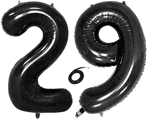 29 Numara Balonlar 32 inç Dijital Balon Alfabe 29. Doğum Günü Balonları 29 Numara Helyum Balonları Doğum Günü Partisi Malzemeleri