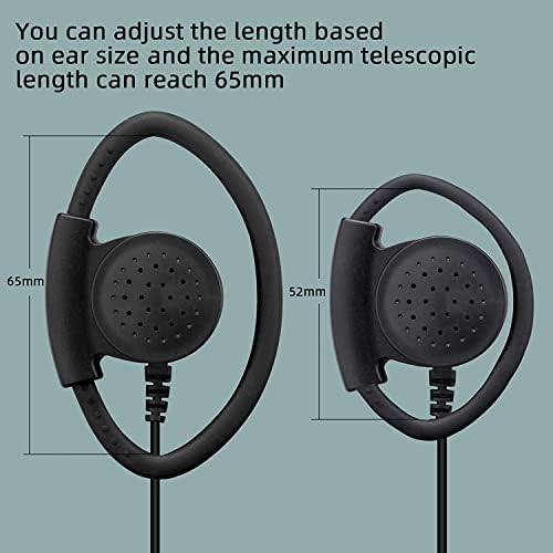 Retevis Ayarlanabilir D Tipi iki yönlü Telsiz Kulaklık Mikrofon ile, Uyumlu RT22 RT21 H-777 RT68 RT22S Baofeng UV-5R UV-82