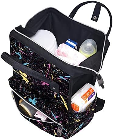 Renkli Soyut Yağlıboya bebek bezi çantası Sırt Çantası Bebek Bezi Değiştirme Çantaları Çok Fonksiyonlu Büyük Kapasiteli Seyahat