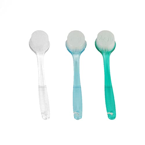 2 adet 15in geri fırça uzun saplı vücut ovma ile banyo fırçası için 2 fırça(1 açık ve 1 mavi) 1 yeşil ve 1 mavi