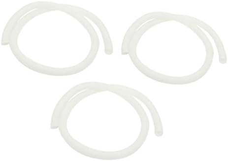 X-DREE 3 adet 3.94 Ft 20mm OD Beyaz Plastik Esnek Oluklu Hortum Boru Boru (Tubo flessibile ondulato flessibile di plastica