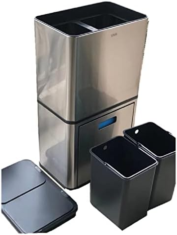 Mutfak için Nem Çöp Kutuları Akıllı Sensörlü Çöp kutusu Ayakta İki Katmanlı Sıralama çöp tenekesi Kapaklı Mutfak Atık Dolabı