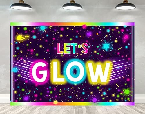 Ticuenicoa 5×3ft Neon sağlar Glow parti arka planında (UV reaksiyonu Yok) Renkli Graffiti sıçrama boya arka plan fotoğrafçılık