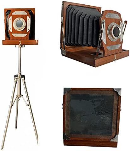 Antika Ahşap Eski Kameralar tripod standı ile Ev/Ofis / Oturma Odası Dekoratif Kamera Standı