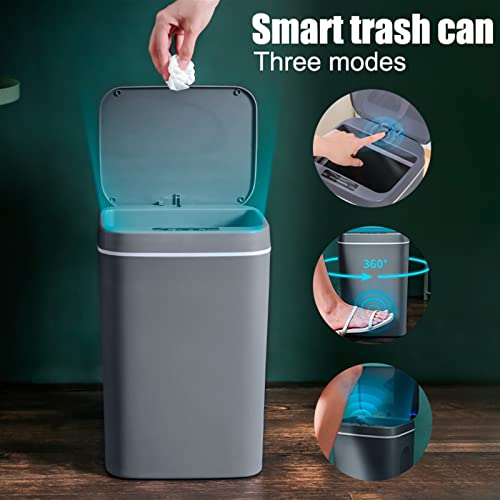 LODLY çöp tenekesi, 12-16L Akıllı çöp tenekesi otomatik sensörlü çöp kovası Elektrikli çöp kutusu Su Geçirmez çöp kovası