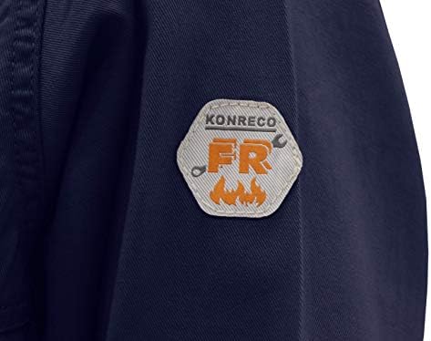 KONRECO Yangına Dayanıklı FR Pamuklu Hafif Erkek Üniforma Gömlek