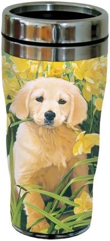 Ağaçsız Selamlar Altın Köpek Koleksiyon Sanat Sip ' N Go seyahat bardağı, 16 Ons, paslanmaz Çelik Çok Renkli