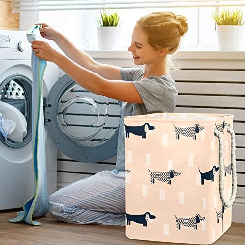 DJROW Dachshund Köpek İskandinav Desen çamaşır sepeti Kova Çocuk Odası ev düzenleyici Kreş Depolama Bebek Sepeti