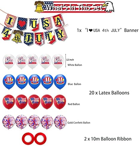 Balonlar için FAFAN Helyum Amerikan Bağımsızlık Günü Tema Parti Dekorasyon Malzemeleri Ulusal Gün Bayrağı Balon Dekorasyon