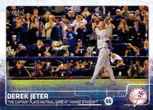 Derek Jeter 2015 Topps MLB Beyzbol Serisi Kaptanı Son Maçını Yankee Stadyumu'nda Oynuyor Nane Kartı 319 Bu New York Yankees