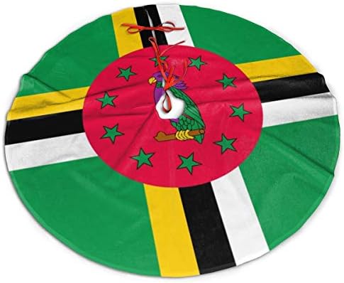 LVeShop Dominika Bayrağı Noel Ağacı Etek Lüks Yuvarlak Kapalı dış mekan matı Rustik Noel Ağacı Tatil Süslemeleri（30/36/48