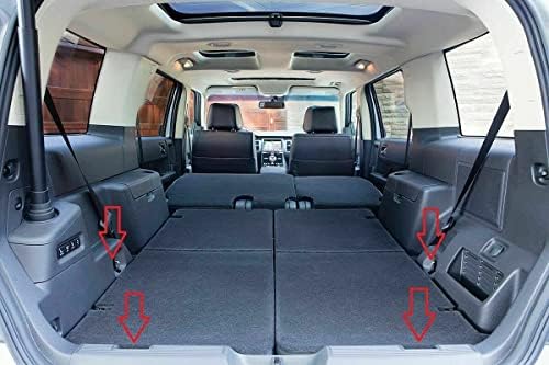 Araba Bagajı Zemin Tarzı Kargo Ağı Yapılmış ve SUV Ford Flex 2009-2020 için %100 Özel Araca Uygun Elastik Örgü Depolama Organizatörü-Premium